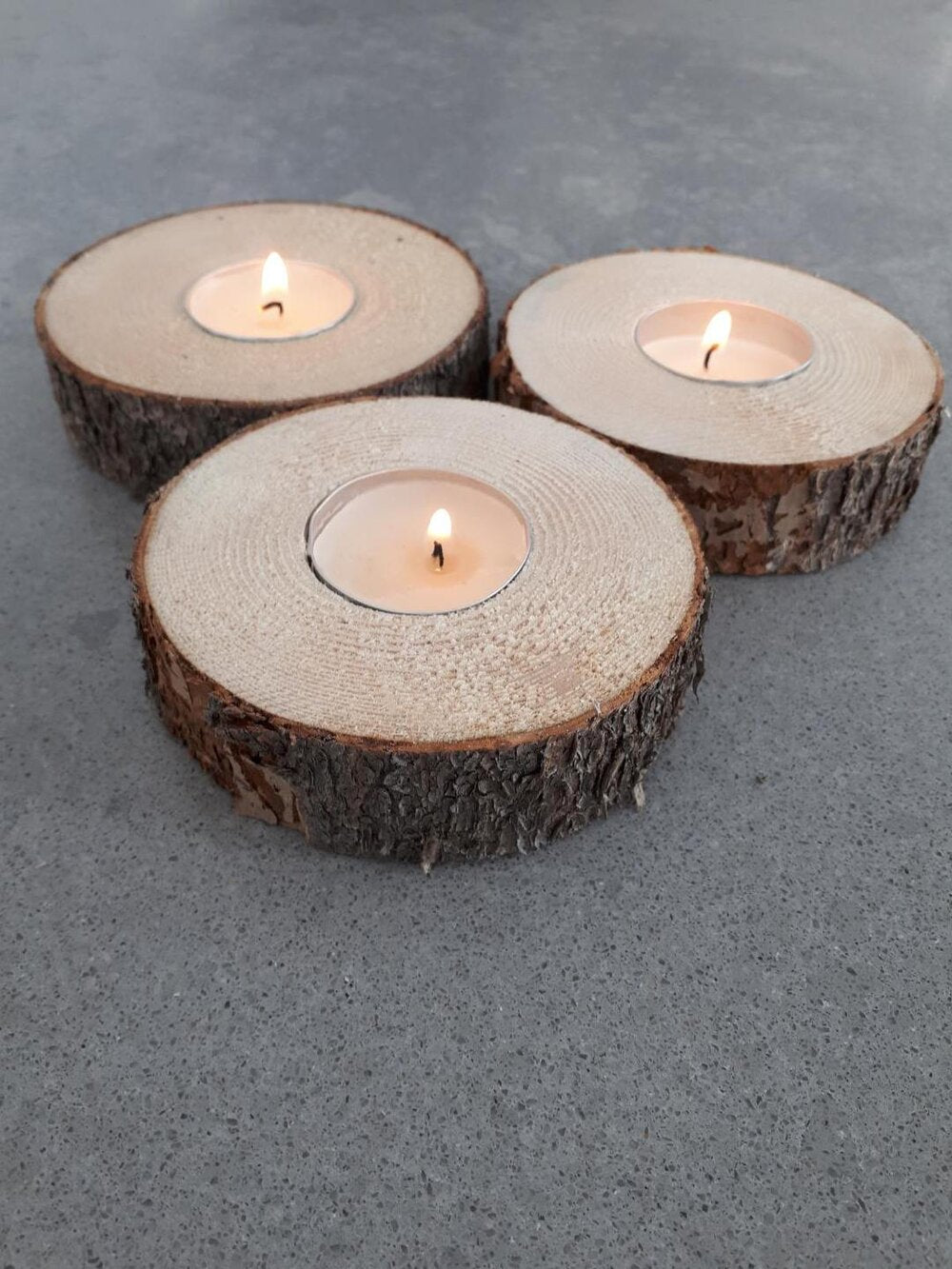 Tealight candle holder, weddings, wood decor, candle, mood, set of candle holders